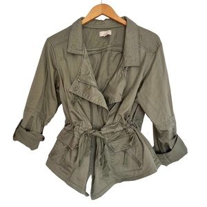 ANN TAYLOR LOFT Size M Green Khaki Field Jacket